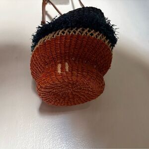 Aaks handbag bucket purse pot natural straw bag woven bucket mini crossbody